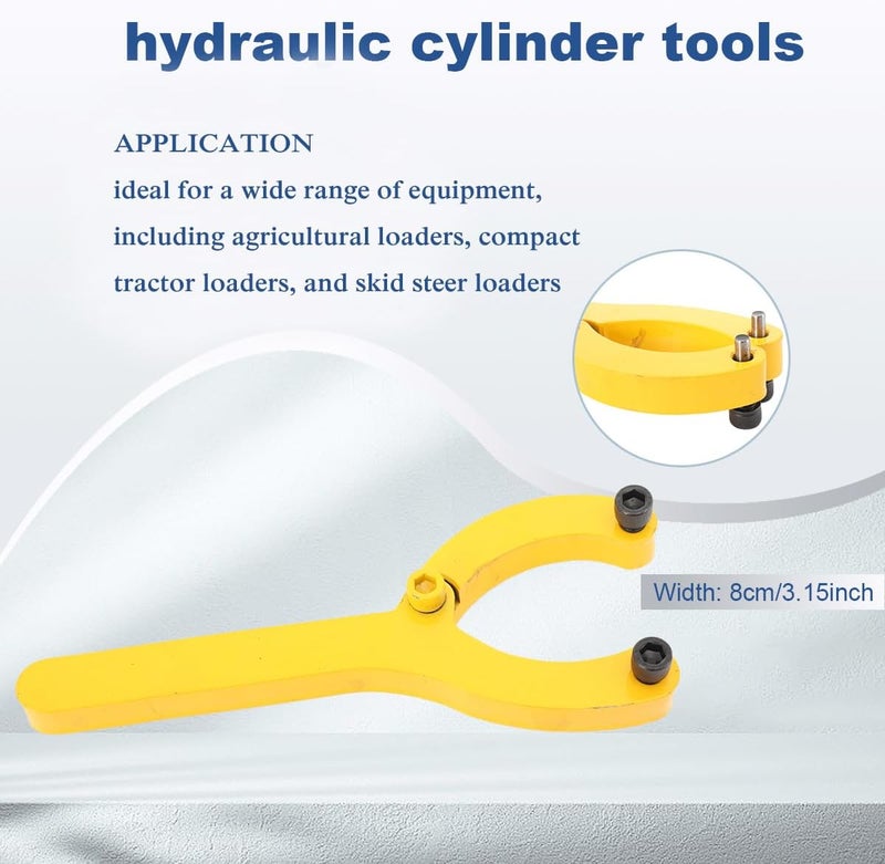 MECUTP Excavator Cylinder Wrench for Cat 320/Komatsu PC200-210mm Opening Heavy Duty Hydraulic Cylinder Repair Tool - Image 3